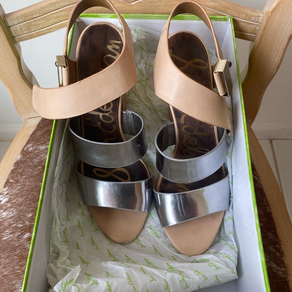 Sam Edelman Metallic/leather Sandals - Picture 6 of 9